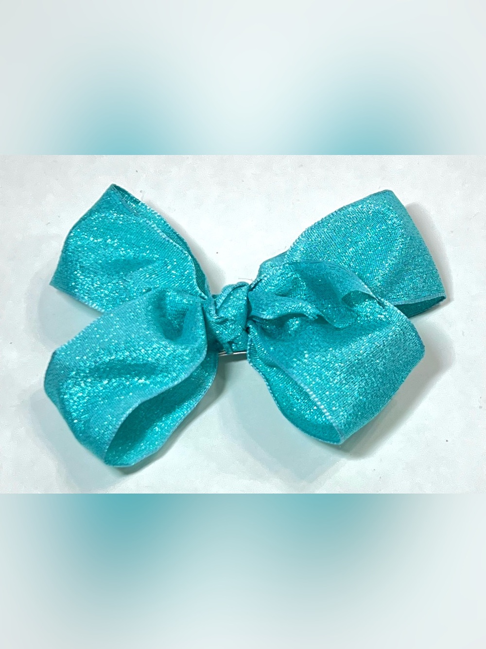 Blue Glitter Hair Bow